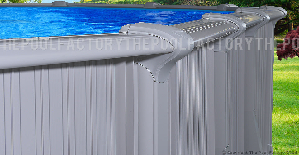 18'x40'x54" Intrepid - Extruded Aluminum Oval Pool With Interlocking Wall