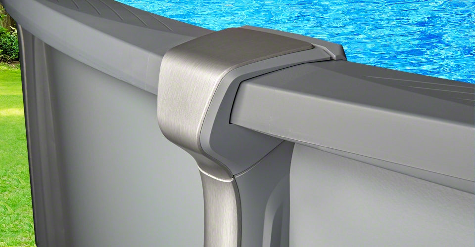 27'x54" Saltwater Aurora Round Pool with Resin Wall